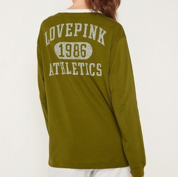 ✨️SOLD✨️PINK long sleeve campus ringer T-shirt - Picture 6 of 7